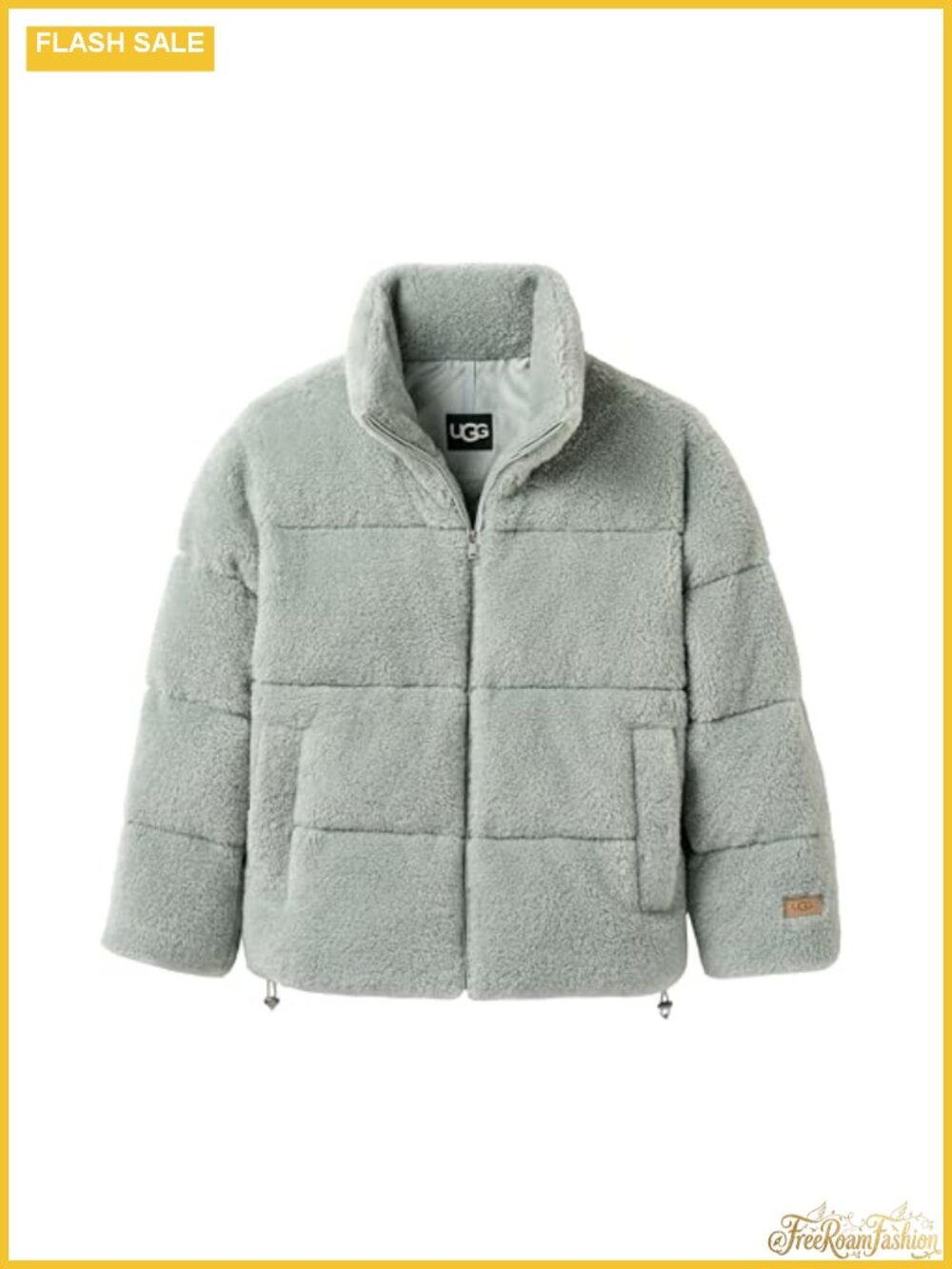 Plush Fleece Puffer Jacket Recycled Down Fill Quilted